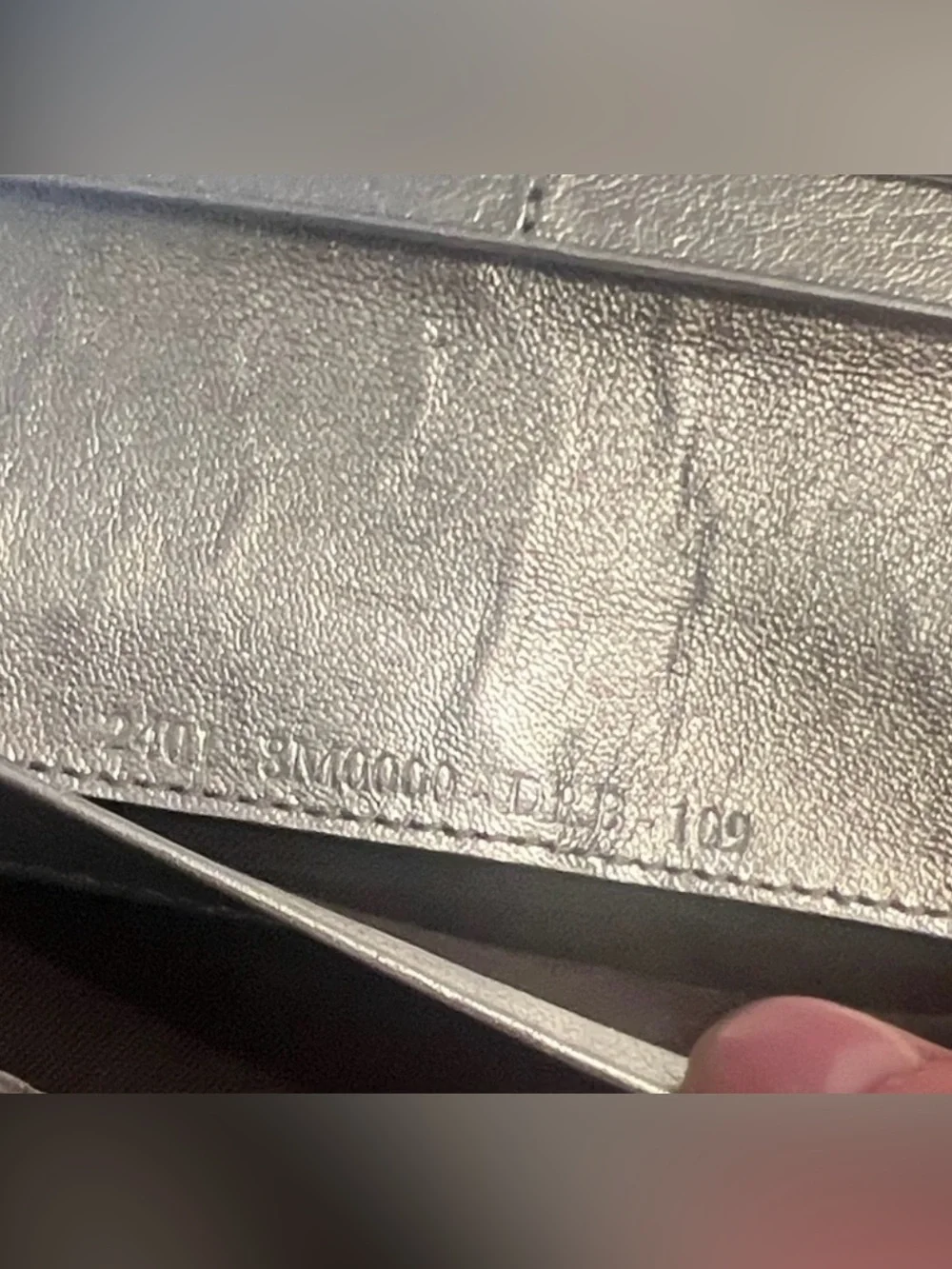 Fendi Silver Metallic Logo Wallet